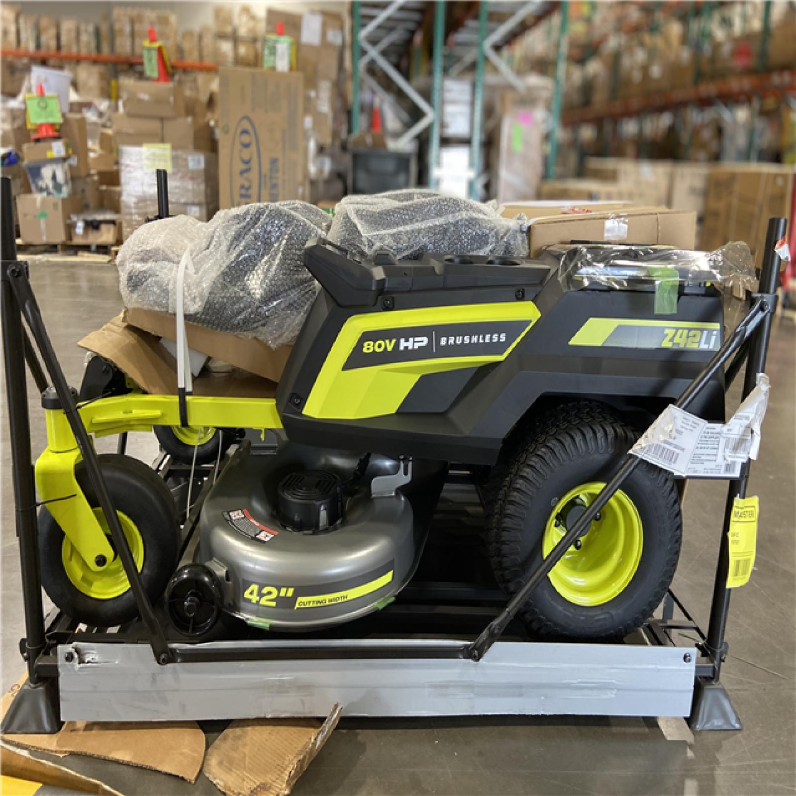 DALLAS LOCATION - RYOBI 80V HP Brushless 42 in. Battery Electric Cordless Zero Turn Riding Mower (2) 80V Batteries (2) 40V Batteries and Charger