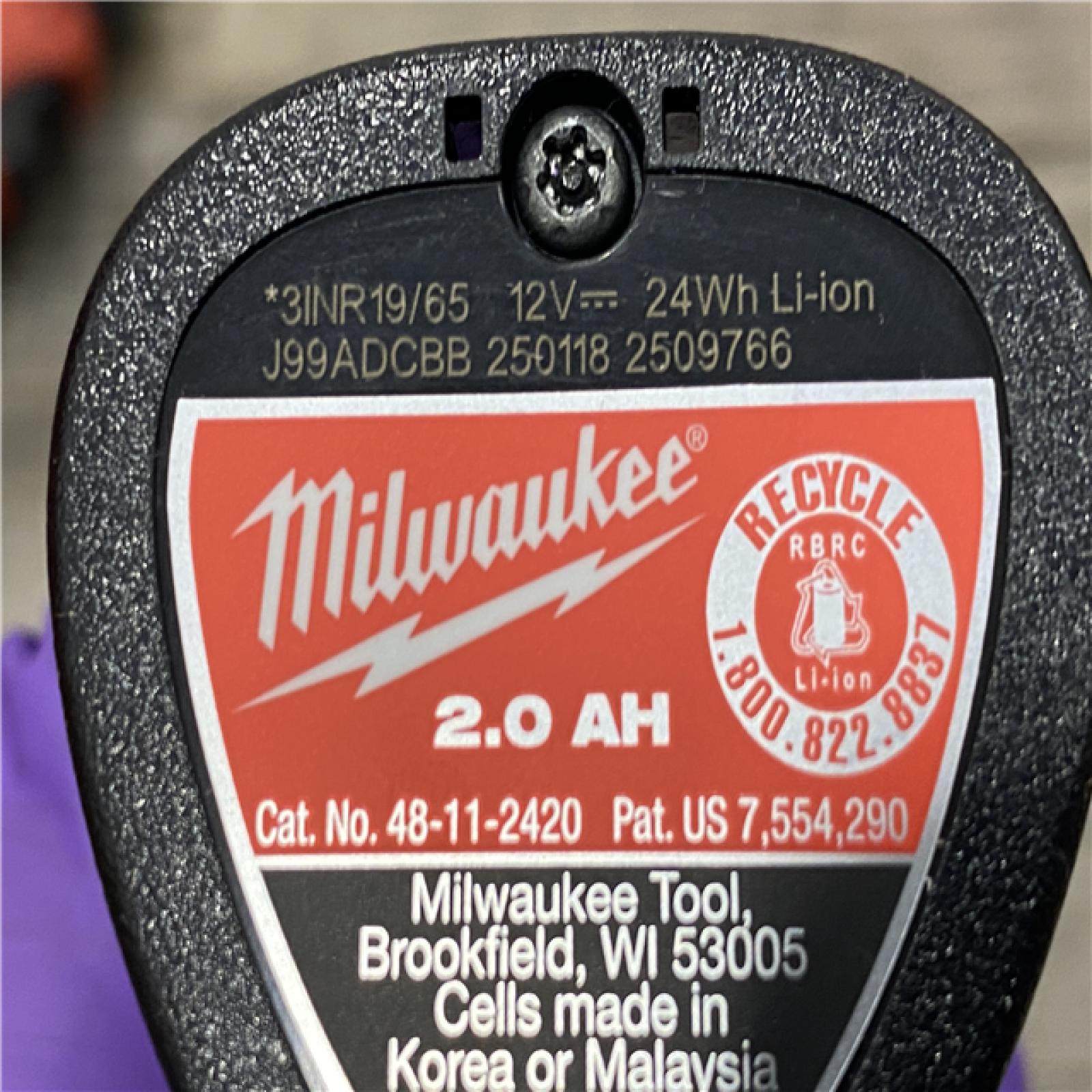 AS-IS Milwaukee FUEL 12-Volt Lithium-Ion Brushless Cordless 1/4 in. Hex Impact Driver Compact Kit