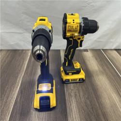 AS-IS DEWALT ATOMIC 20-Volt Lithium-Ion Cordless Brushless Combo Kit (4-Tool) with (2) 2.0Ah Batteries, Charger and Bag