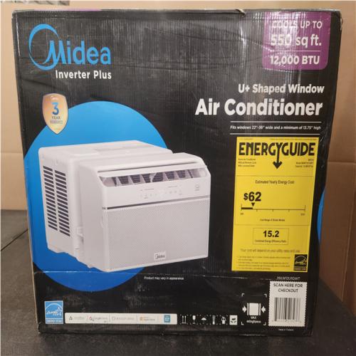 Phoenix NEW Midea 12,000 BTU U+ Smart Inverter Window Air Conditioner for Rooms up to 550 Sq. Ft. with Dual Filter, Remote in White