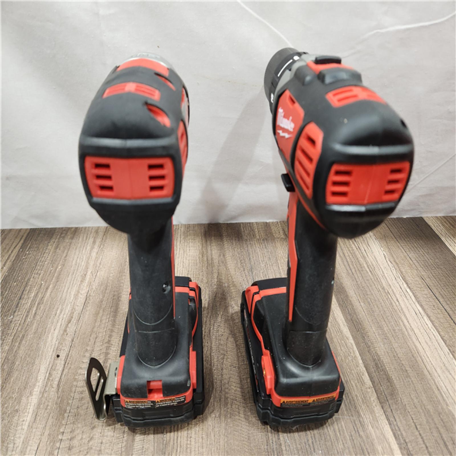 AS-IS- Milwaukee 18V Cordless Brushed 2-Tool Drill/Driver and Impact Driver Kit