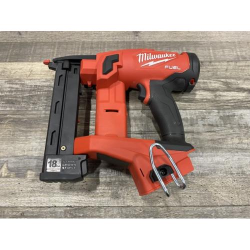 AS-IS Milwaukee FUEL 18-Volt Lithium-Ion Brushless Cordless 18-Gauge 1/4 in. Narrow Crown Stapler (Tool-Only)
