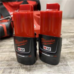 AS-IS Milwaukee 12V Lithium-Ion Cordless Drill Driver/Impact Driver Combo Kit