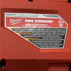 AS-IS Milwaukee M18 Fuel One-Key Cordless Brushless Pipe Threader Kit with (2) 12.0Ah Batteries and Case