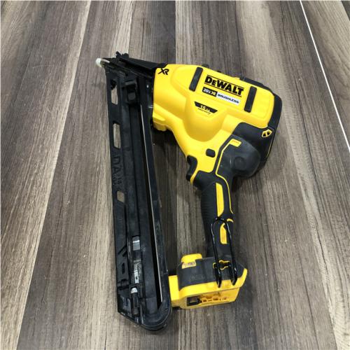 AS-IS DEWALT 20V MAX XR Lithium-Ion Cordless 15-Gauge Angled Finish Nailer (Tool Only)