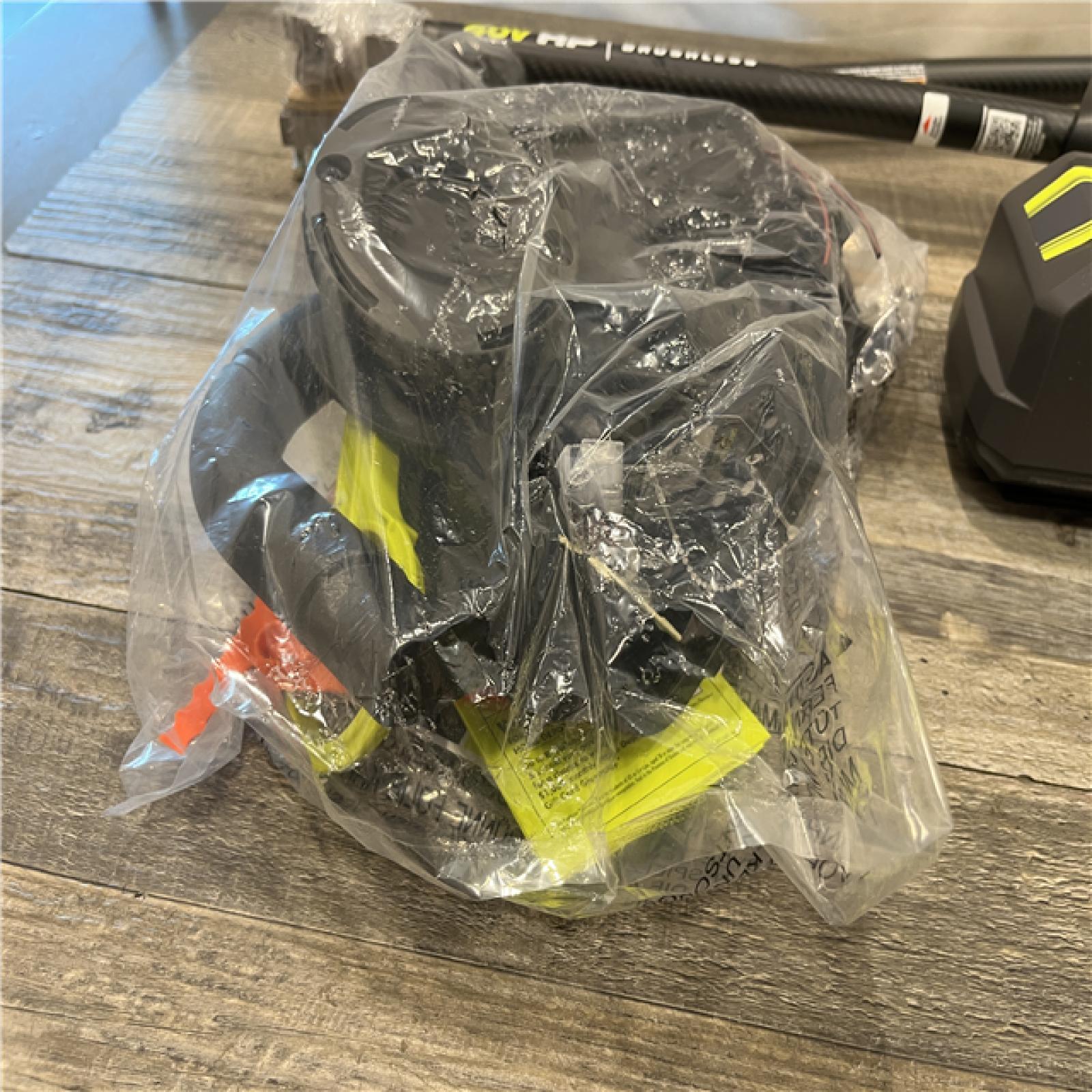 AS-IS RYOBI 40V HP Brushless Whisper Series 17 in. Cordless Battery Carbon Fiber Shaft String Trimmer Kit