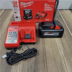 AS-IS Milwaukee  M18 18-Volt Lithium-Ion High Output Starter Kit with 6.0 Ah Battery and Charger