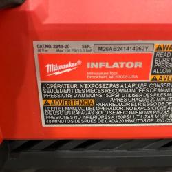AS-IS Milwaukee 18-Volt Lithium-Ion Cordless Electric Portable Inflator (Tool-Only)