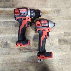 HOUSTON LOCATION - AS-IS Milwaukee 18V Cordless Brushed 2 Tool Drill/Driver and Impact Driver Kit