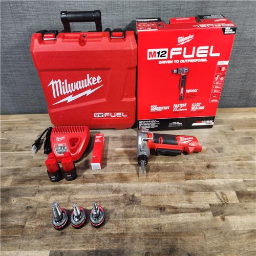 HOUSTON LOCATION - AS-IS (APPEARS LIKE NEW) Milwaukee M12 FUEL Brushless Cordless ProPEX Expander Tool Kit w/ ProPEX Heads and Hard Case