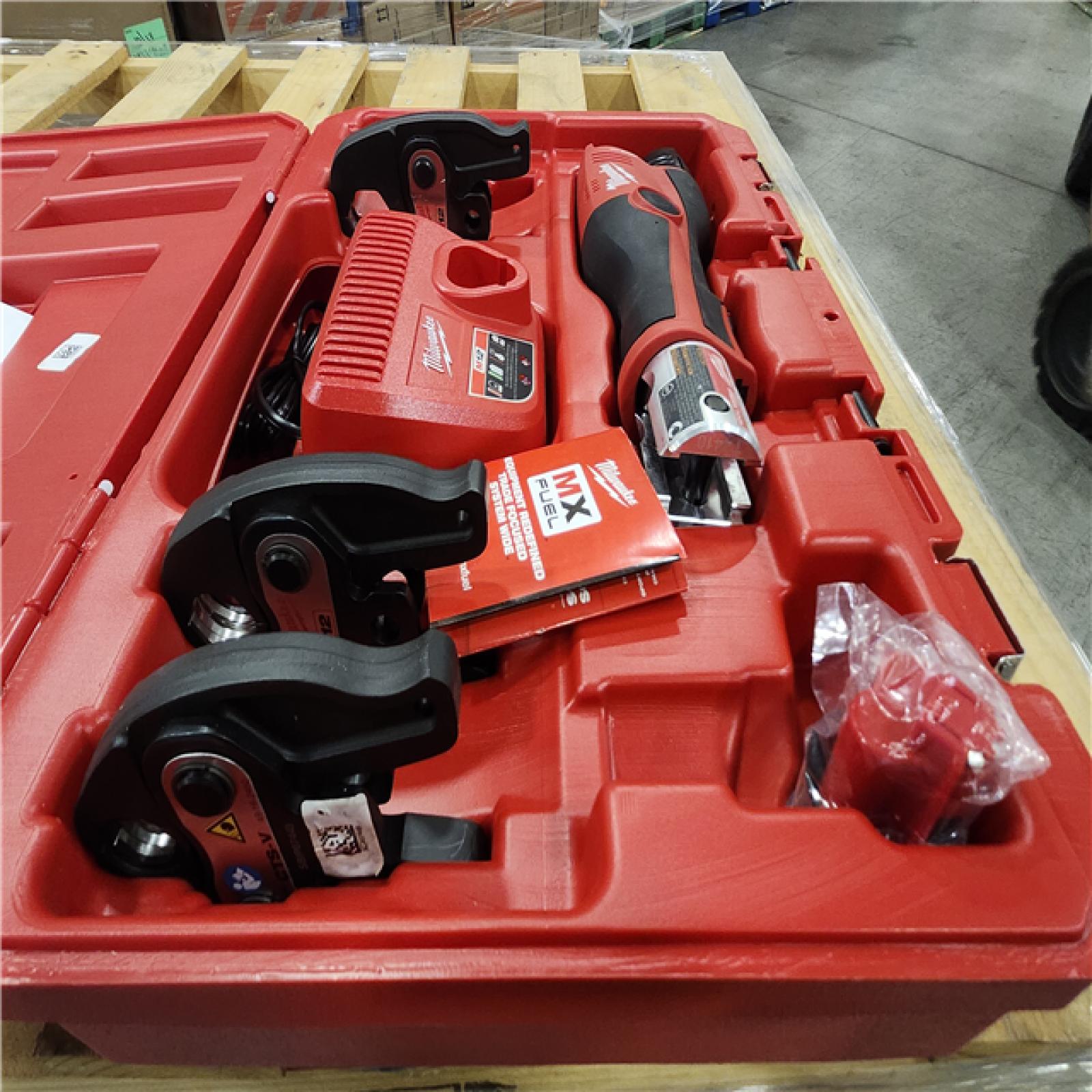 DALLLAS LOCATION - Milwaukee M12 12-Volt Lithium-Ion Force Logic Cordless Press Tool Kit (3 Jaws Included) with Two 1.5 Ah Battery and Hard Case
