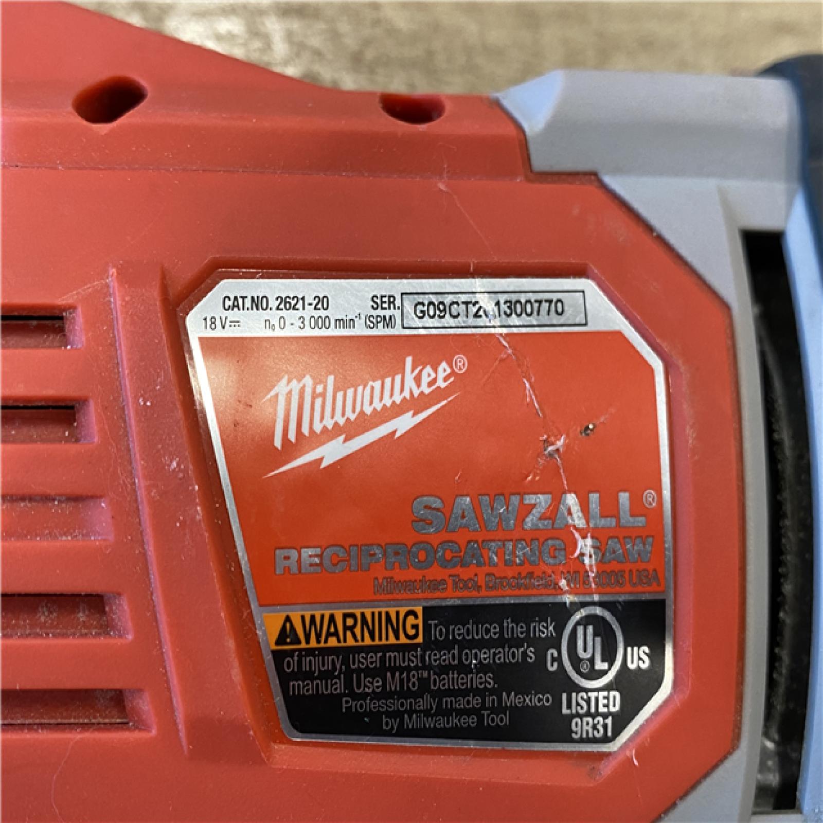 AS-IS Milwaukee 18V Lithium-Ion Cordless SAWZALL Reciprocating Saw (Tool-Only)