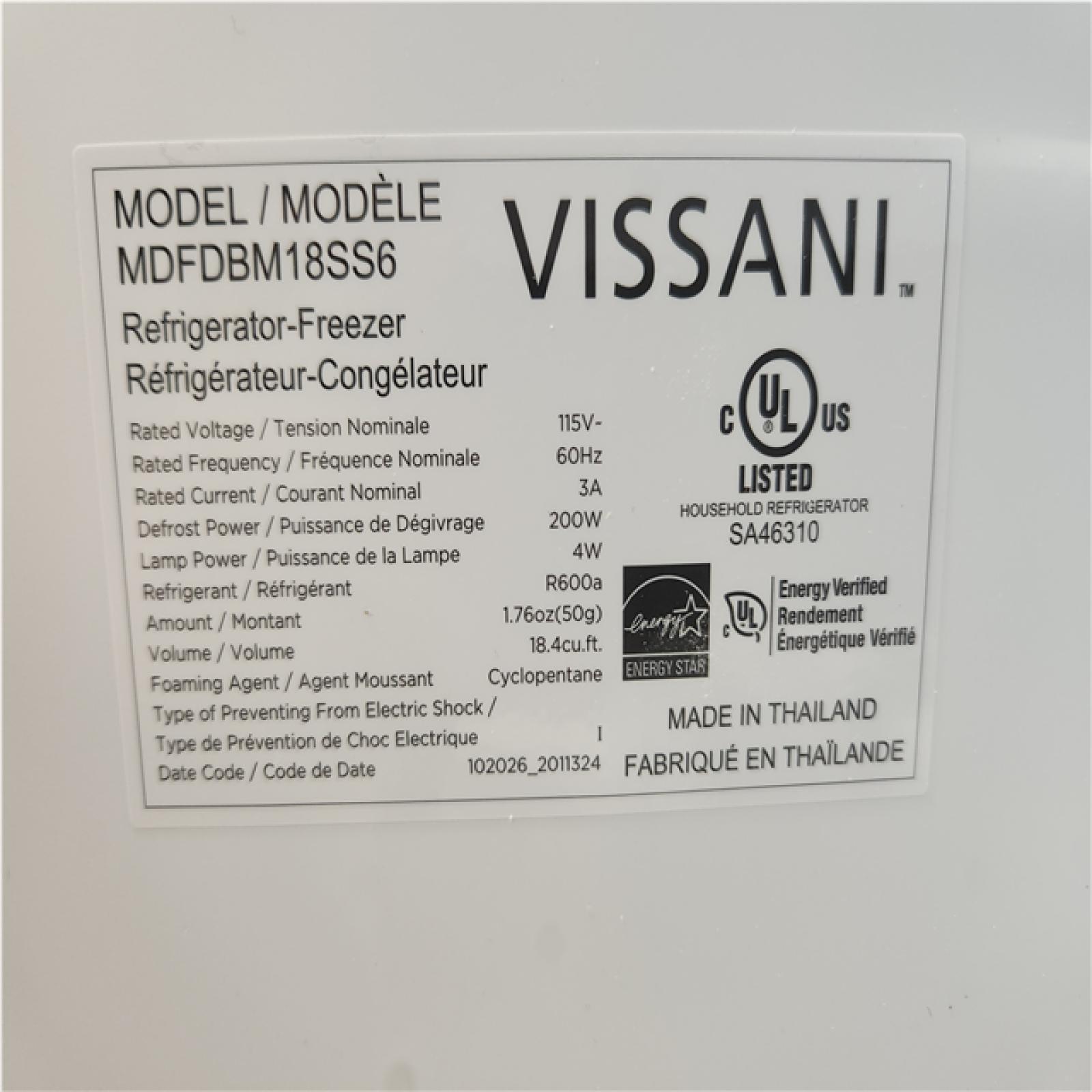 Phoenix NEW Vissani 30 in. 18.4 cu. ft. Standard-Depth French Door Bottom Freezer Refrigerator in Fingerprint Resistant Stainless Steel Look