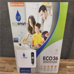 HOUSTON LOCATION - AS-IS (NEW) ECO36 TANKLESS ELECTRIC WATER HEATER