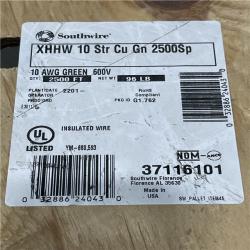 DALLAS LOCATION - AS-IS 2,500 ft. 10 Green Stranded CU XHHW Wire (SEE NOTES)