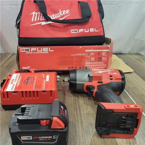 AS-IS Milwaukee M18 1/2 in. Cordless Brushless High Torque Impact Wrench Kit (Battery & Charger)