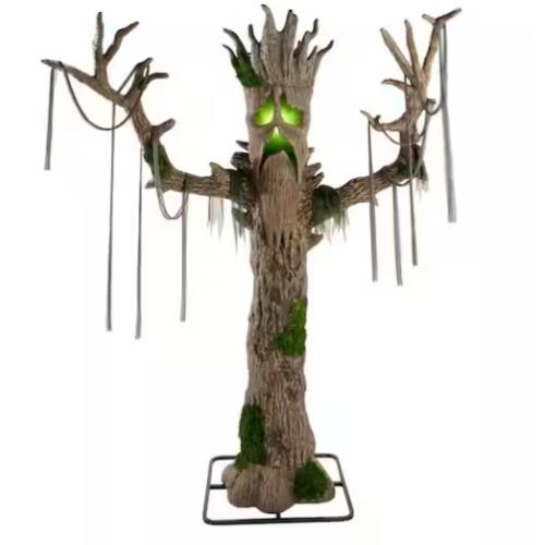 DALLAS LOCATION - AS-IS Home Accents Holiday 9 ft. Gruesome Grounds Giant-Sized Color Changing LED Horrifying Hickory H7