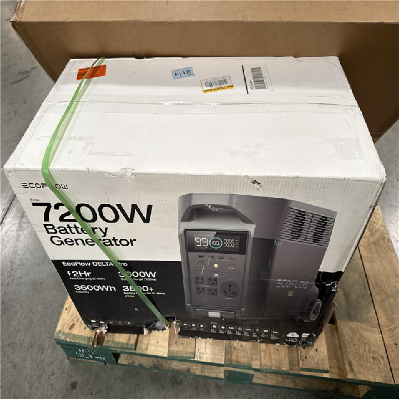 California AS-IS Ecoflow 7200W Battery Generator w/Solar Panel (Damaged Boxes)