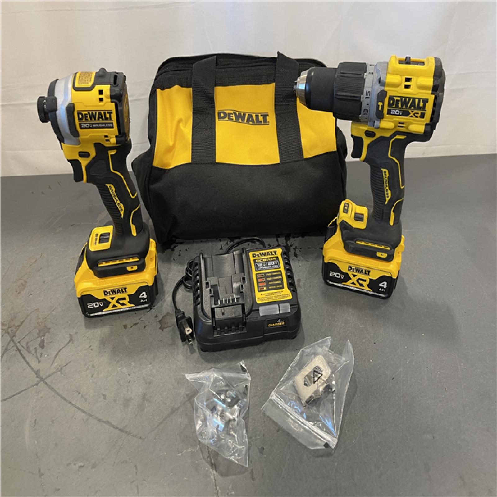 AS-IS - DEWALT 20V MAX XR Hammer Drill and ATOMIC Impact Driver 2 Tool Cordless Combo Kit