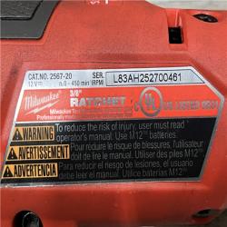 AS-IS Milwaukee FUEL 12V Lithium-Ion Cordless Drill Driver  Impact Wrench  and Ratchet Combo Kit