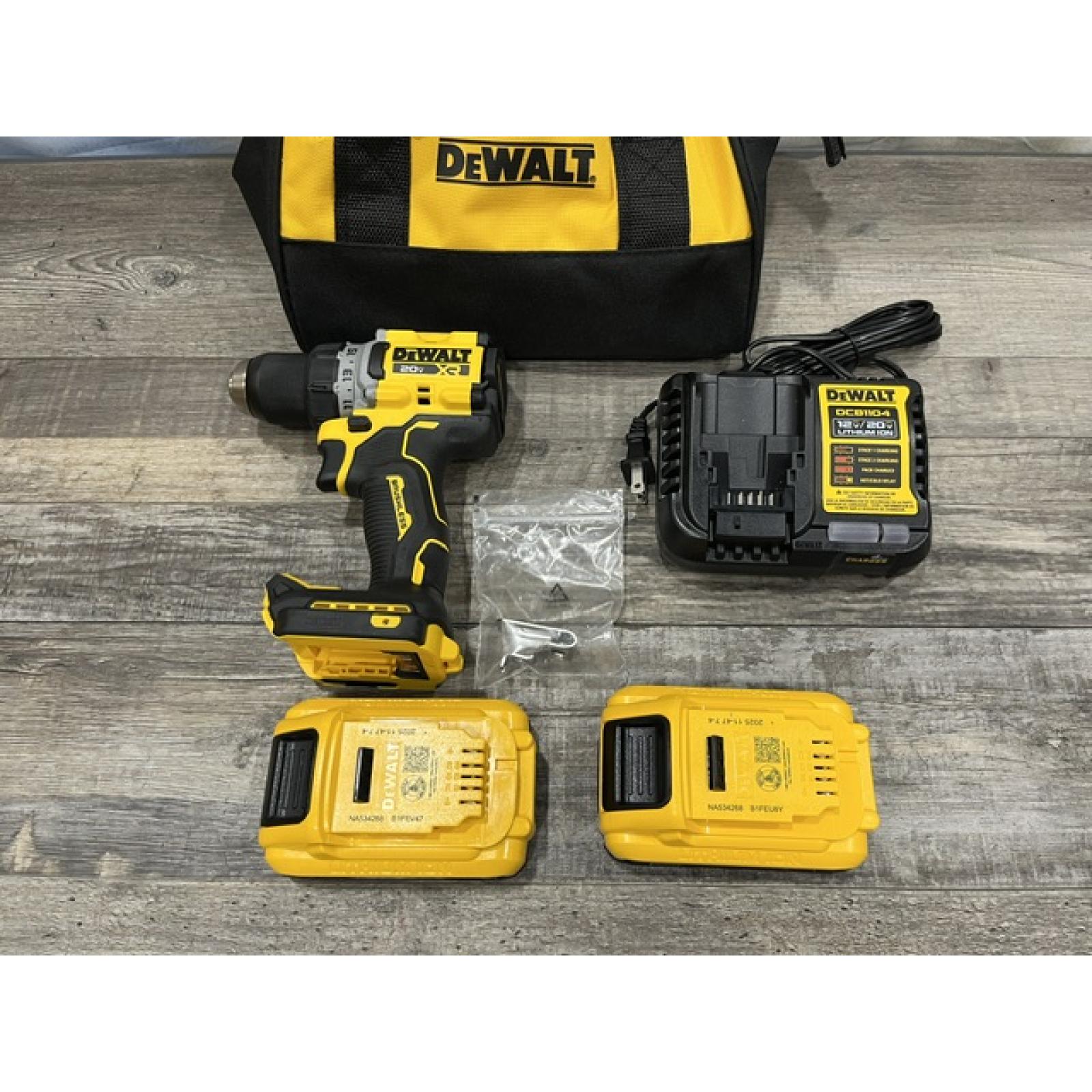 AS-IS DEWALT 20V XR Lithium-Ion Cordless Brushless 1/2 in. Drill/Driver Kit