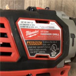 AS-IS Milwaukee M18 18V Lithium-Ion Cordless 1/2 in. Hammer Drill/Driver (Tool-Only)