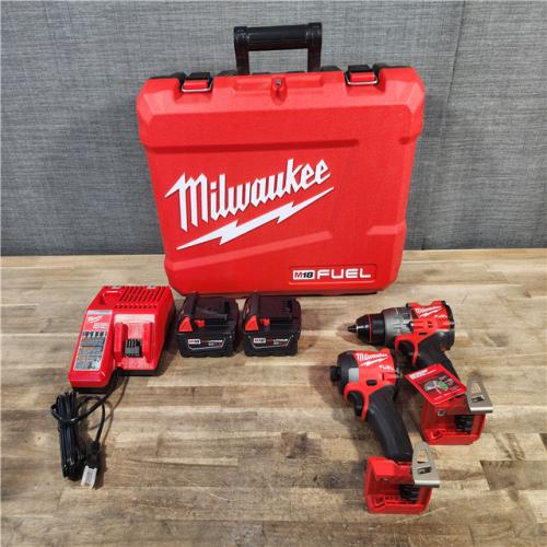 HOUSTON LOCATION - AS-IS (APPEARS LIKE NEW) MILWAUKEE FUEL 18V Lithium-Ion Brushless Cordless Hammer Drill and Impact Driver Combo Kit (2-Tool) with 2 Batteries