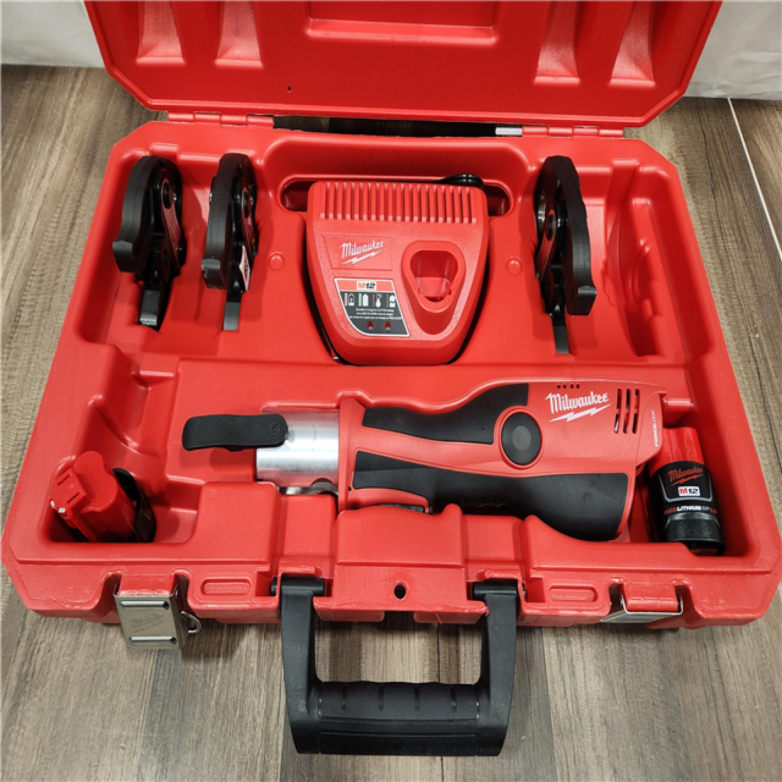 AS-IS- M12 12-Volt Lithium-Ion Force Logic Cordless Press Tool Kit (3 Jaws Included) with Two 1.5 Ah Battery and Hard Case