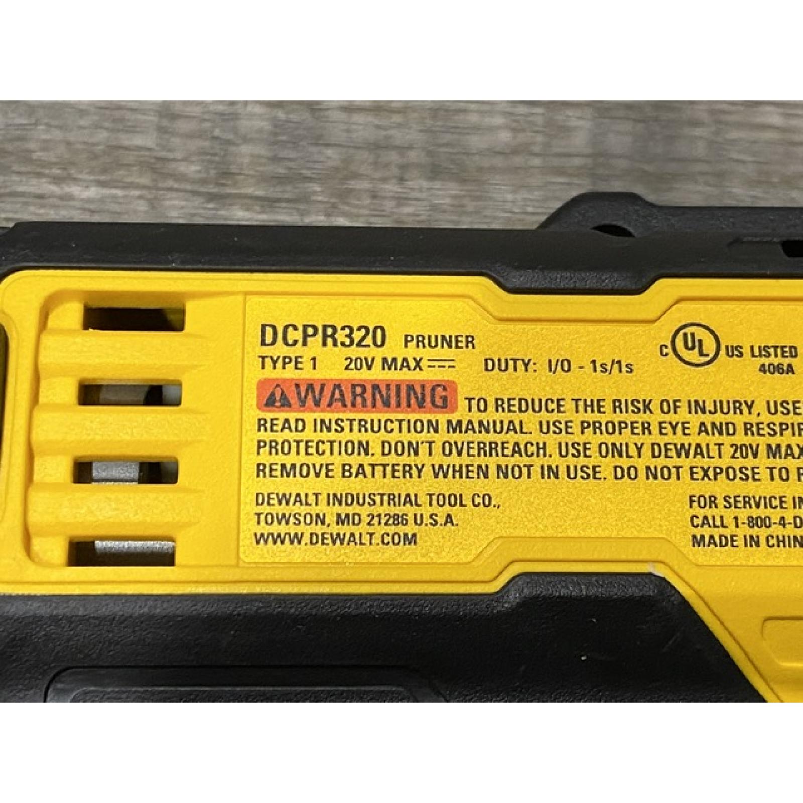 AS-IS DEWALT 20V MAX Cordless Battery Powered Pruner Kit