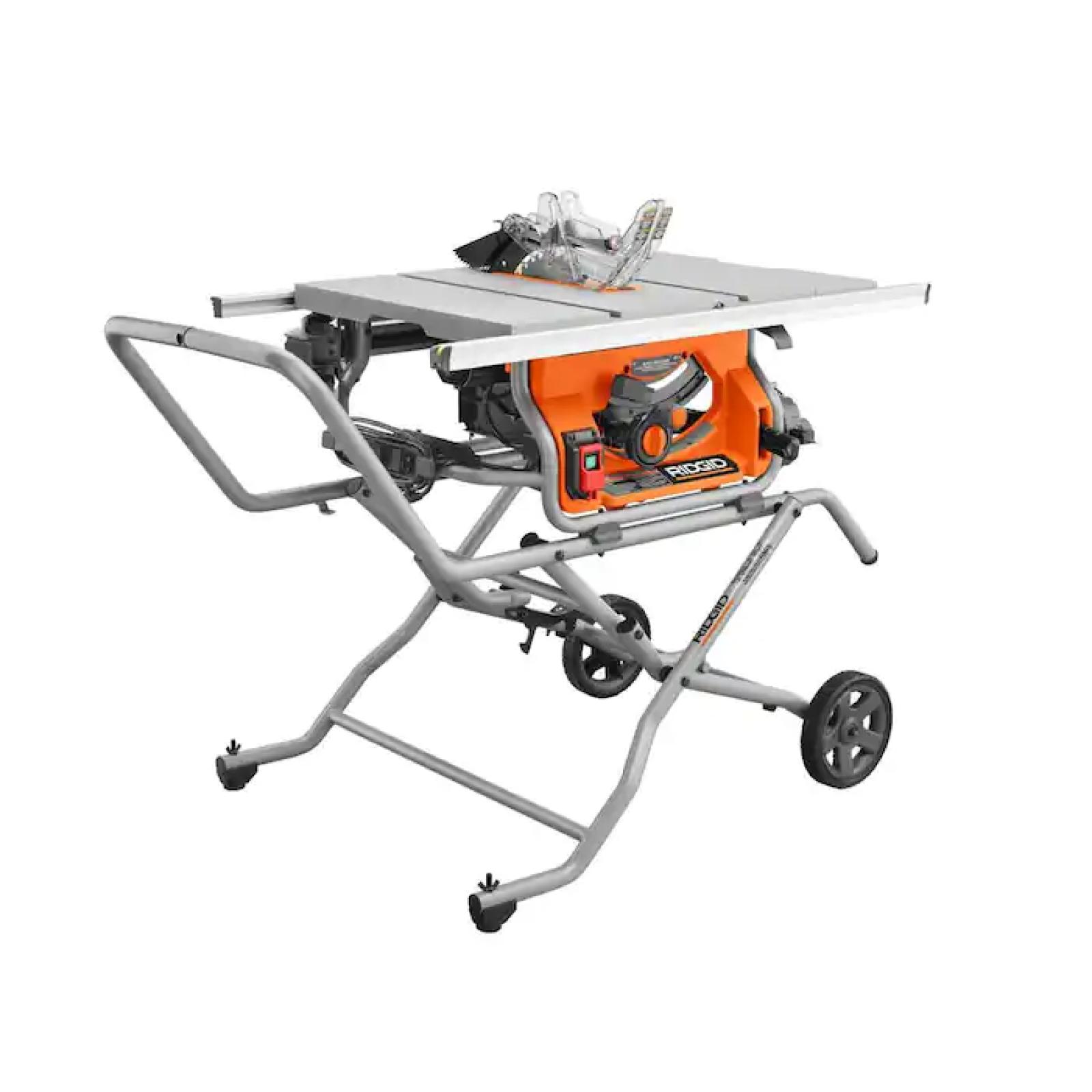 NEW! - RIDGID 15 Amp 10 in. Portable Corded Pro Jobsite Table Saw with Stand