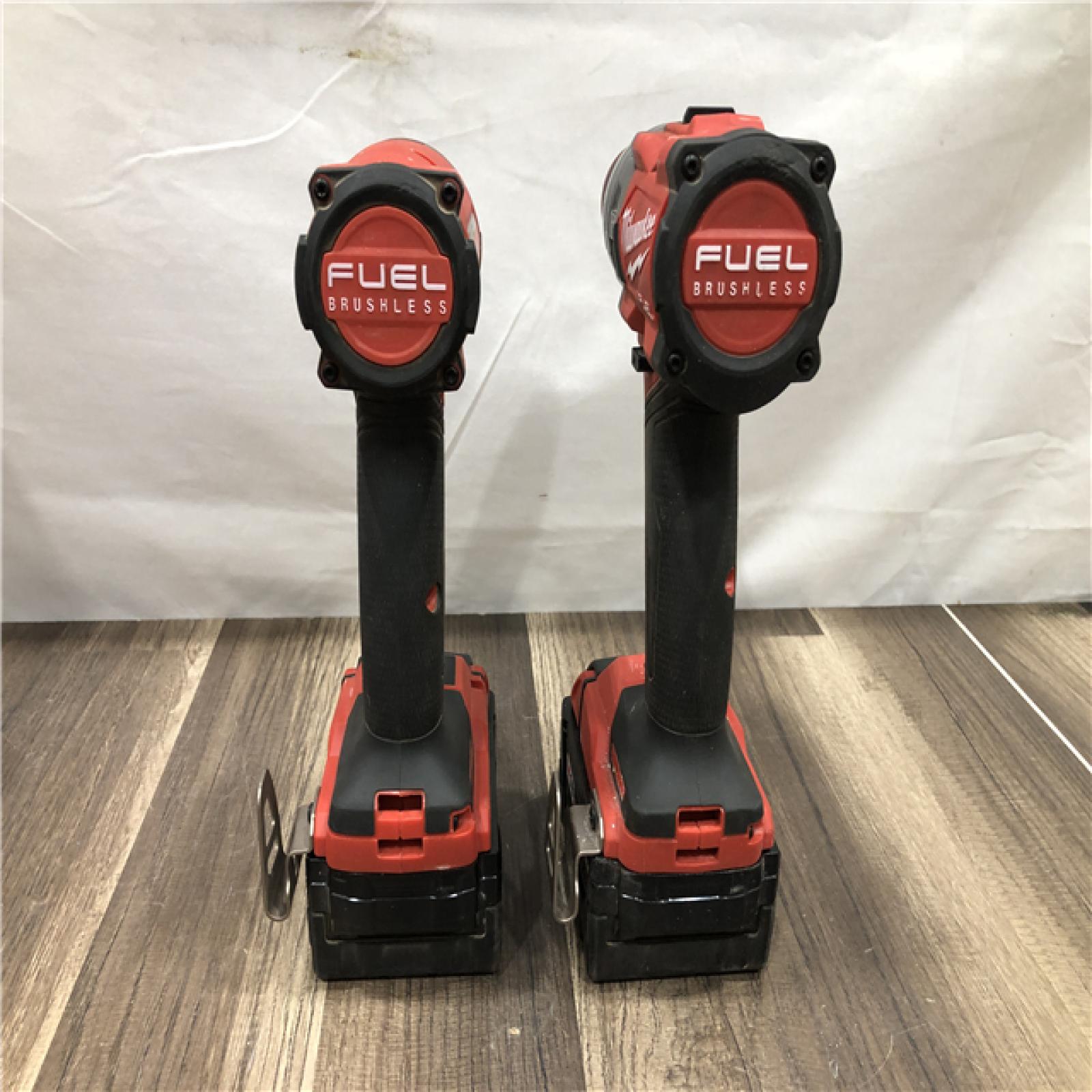 AS-IS Milwaukee FUEL 18V Lithium-Ion Brushless Cordless Hammer Drill and Impact Driver Combo Kit