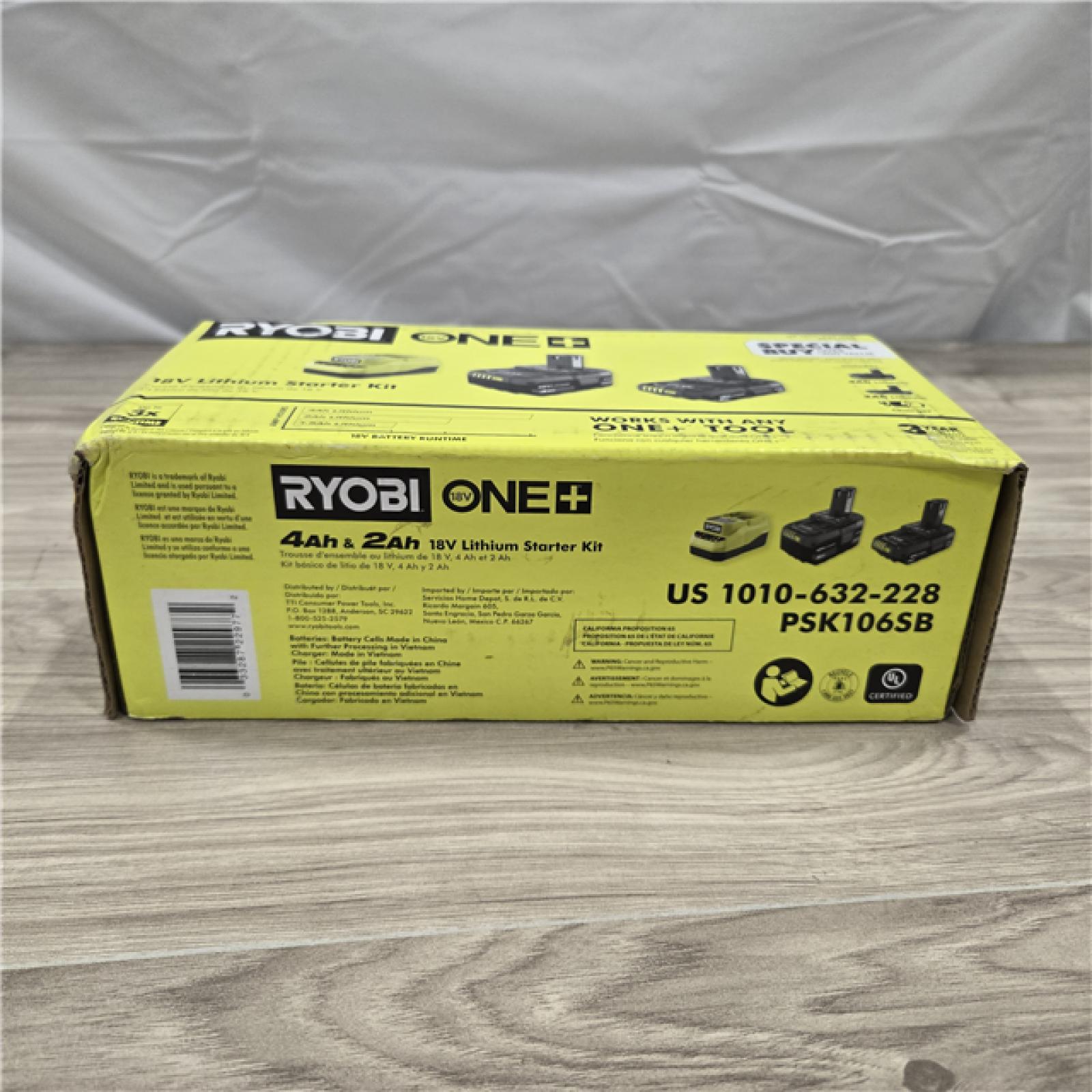 NEW! - Ryobi ONE+ 18V Li-Ion Starter Kit - 4.0 Ah Battery  2.0 Ah Battery  Charger