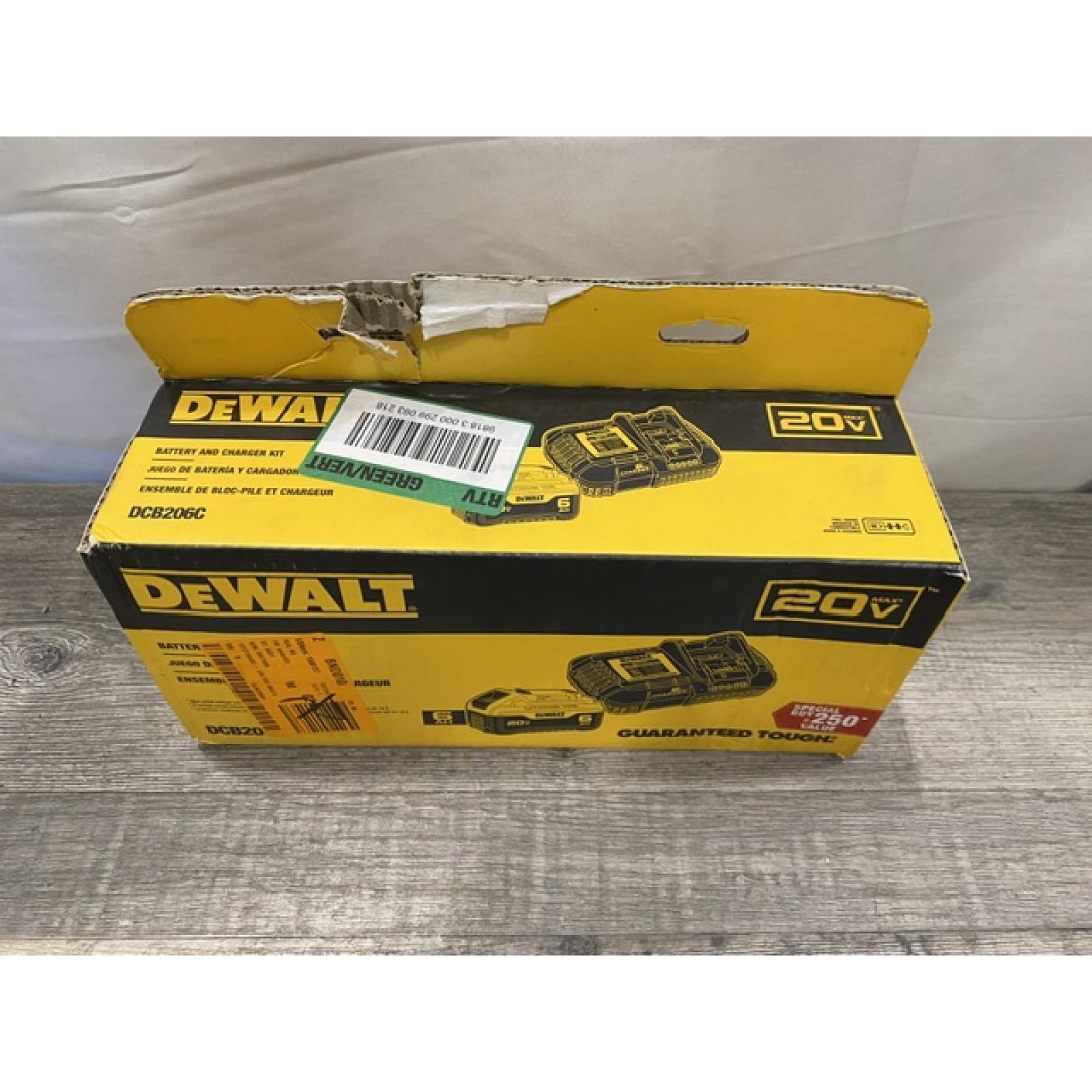 NEW - DEWALT 20V MAX Lithium-Ion 6.0 Ah Battery and Charger