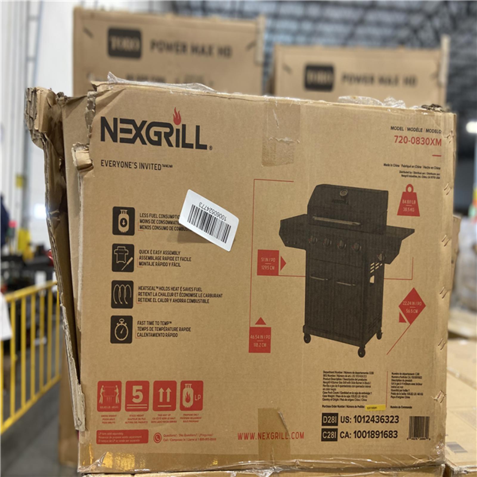 DALLAS LOCATION - Nexgrill 4 Burner with Side Burner Propane Gas Grill in Black