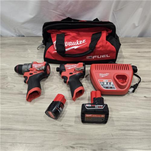 AS-IS Milwaukee 3497-22 12V Hammer Drill and Impact Driver Combo Kit