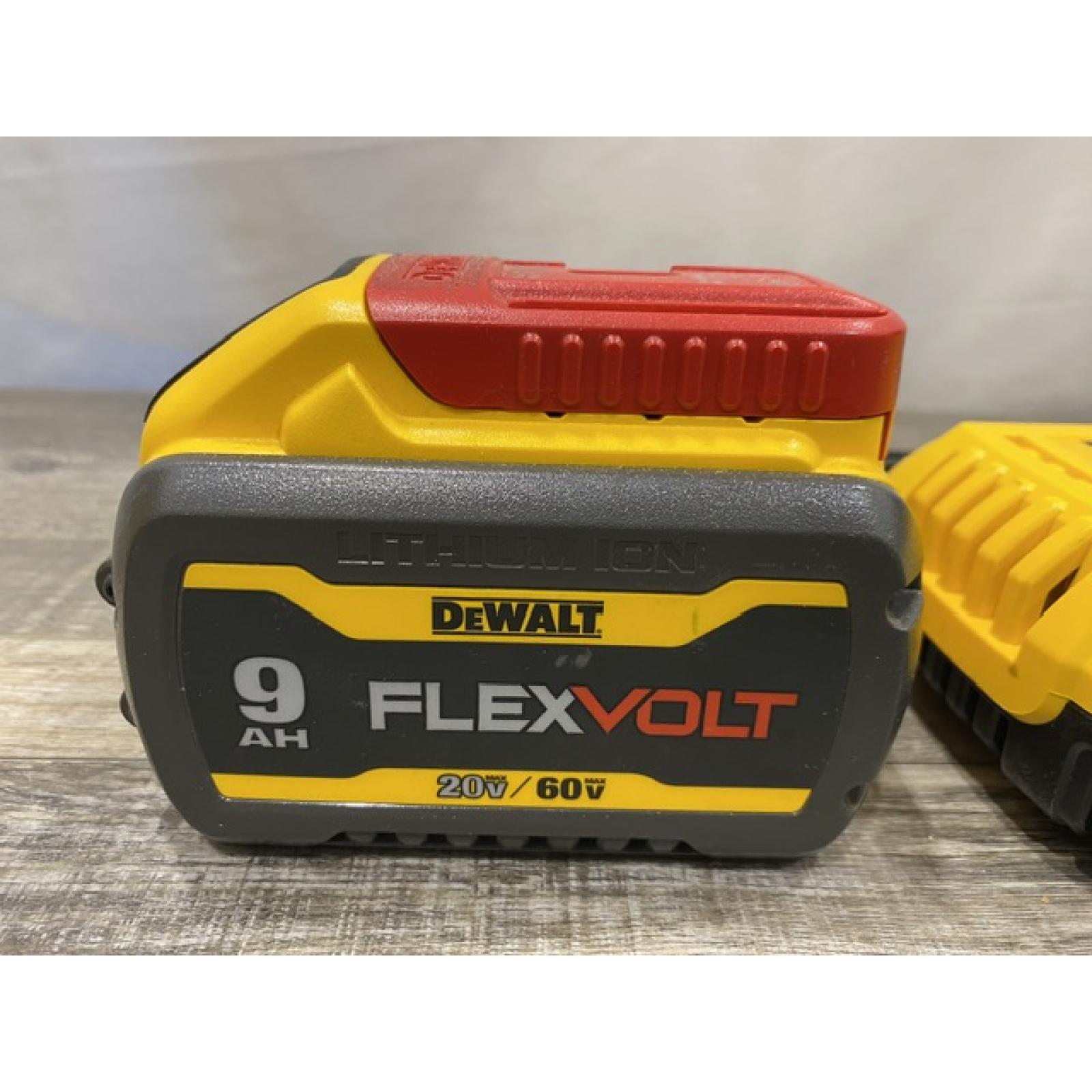 AS-IS DEWALT 20V/60V MAX FLEXVOLT Lithium-Ion 9.0Ah Battery and Charger Starter Kit