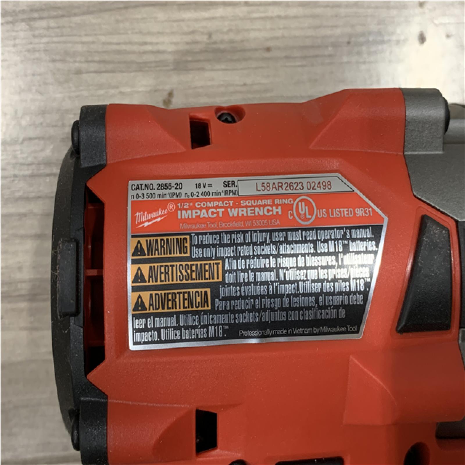 AS-IS Milwaukee FUEL GEN-3 18V Lithium-Ion Brushless Cordless 1/2 in. Compact Impact Wrench with Friction Ring (Tool-Only)