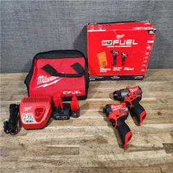 HOUSTON LOCATION - AS-IS (APPEARS LIKE NEW) Milwaukee FUEL 12-Volt Lithium-Ion Brushless Cordless Hammer Drill and Impact Driver Combo Kit