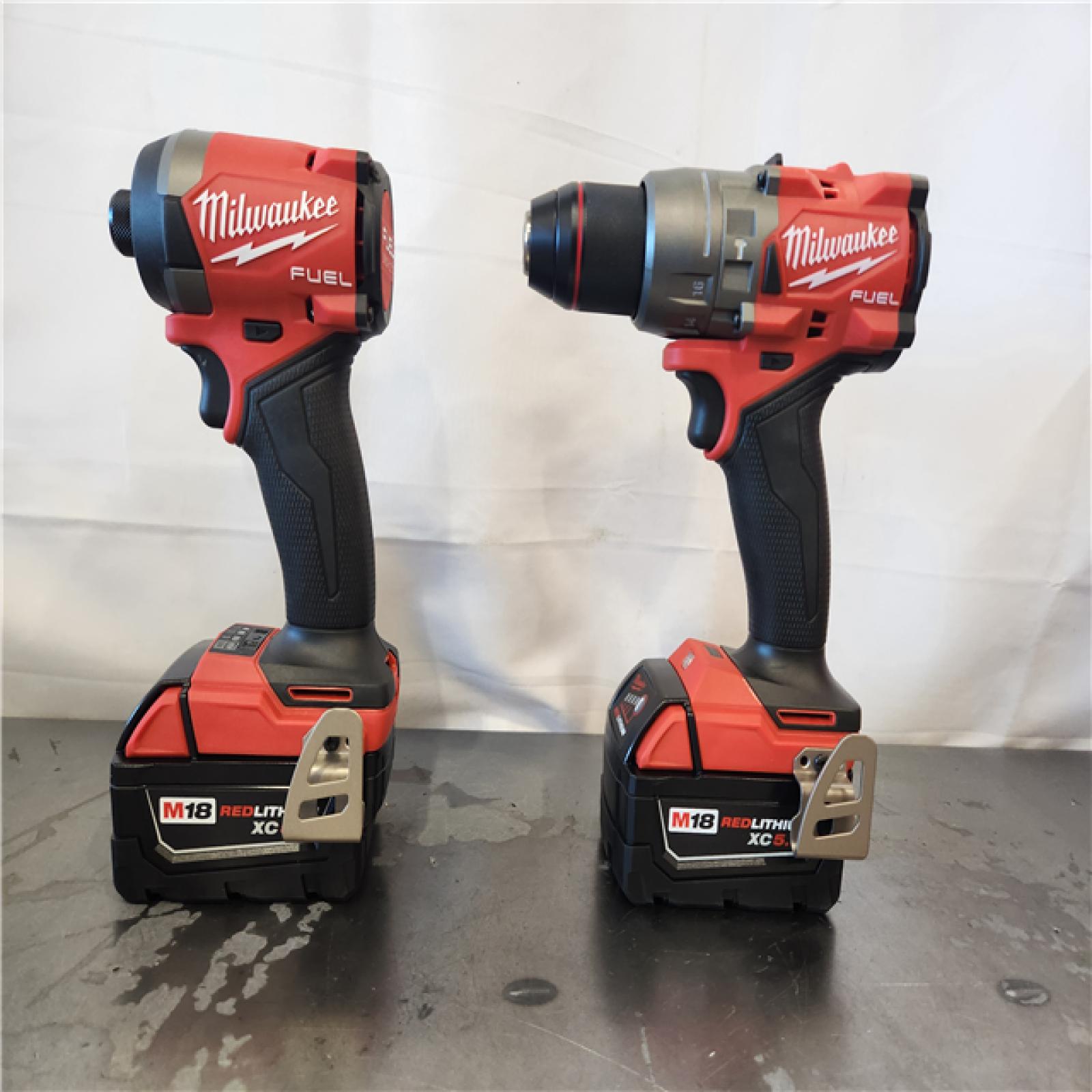 AS-IS- Milwaukee  FUEL 18V Lithium-Ion Brushless Cordless Hammer Drill and Impact Driver Combo Kit