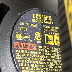 AS-IS DEWALT 20V MAX 15-Degree Electric Cordless Roofing Nailer (Tool Only)