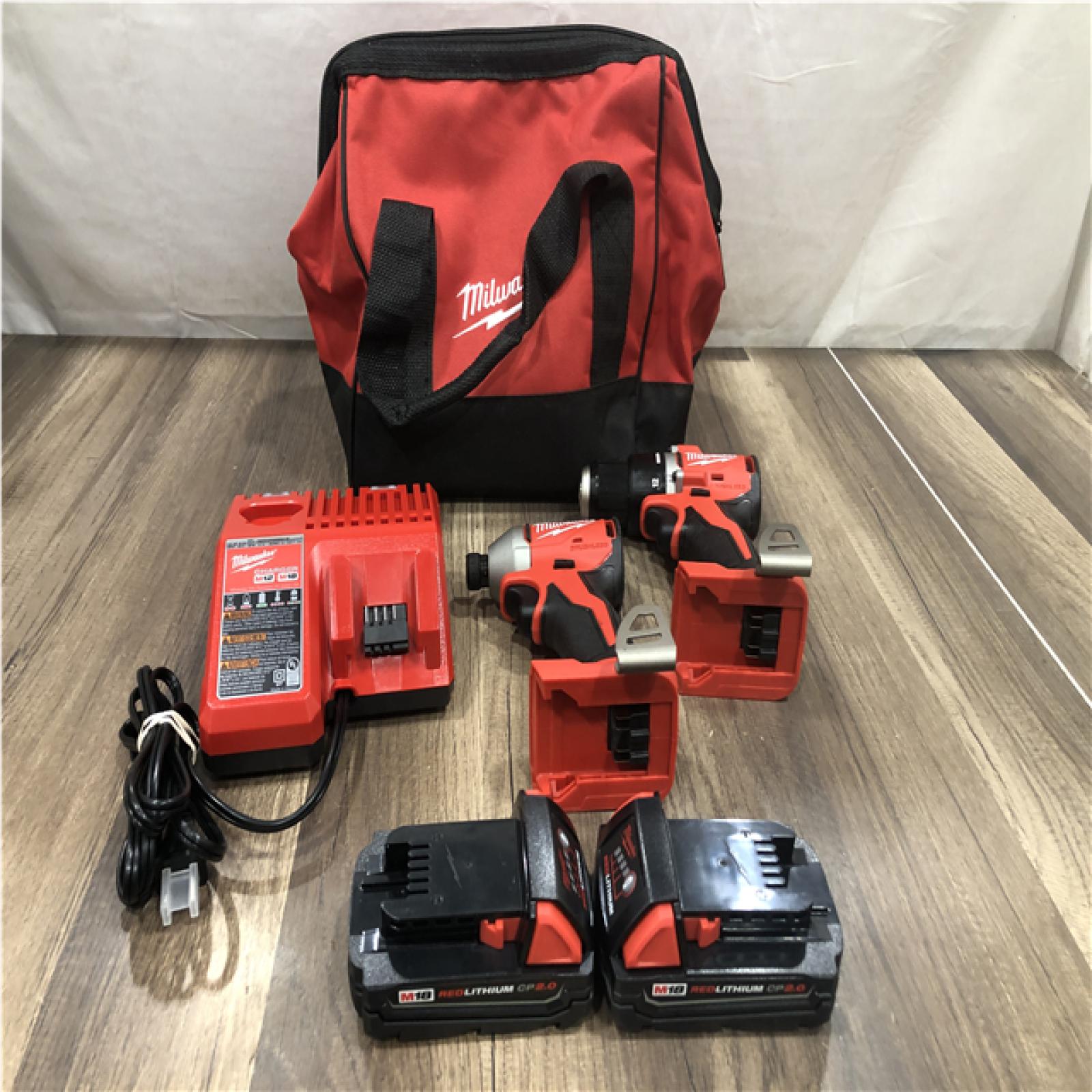 AS-IS Milwaukee 18V Lithium-Ion Brushless Cordless Compact Drill/Impact Combo Kit