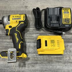 AS-IS DEWALT Atomic 20V Max Lithium-Ion Brushless Cordless Compact 1/4 in. Impact Driver Kit