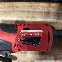 Houston Location AS-IS Milwaukee FUEL 12V Lithium-Ion Brushless Cordless 1/4 in - 3/8 in Extended Ratchet (Tool-Only)