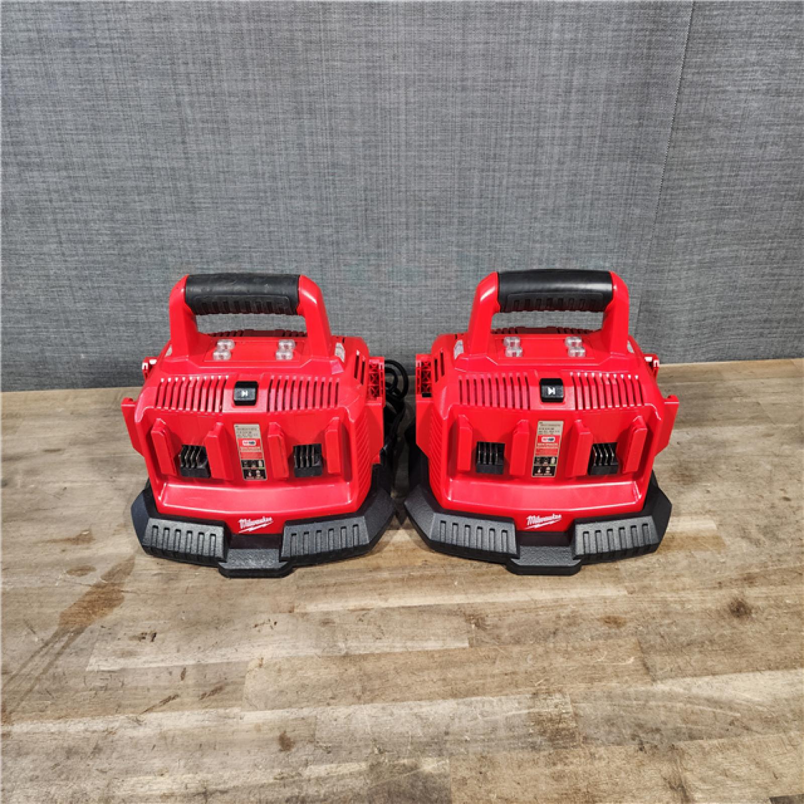 HOUSTON LOCATION - AS-IS (2) Milwaukee 48-59-1806 M18 Six Pack Sequential Charger