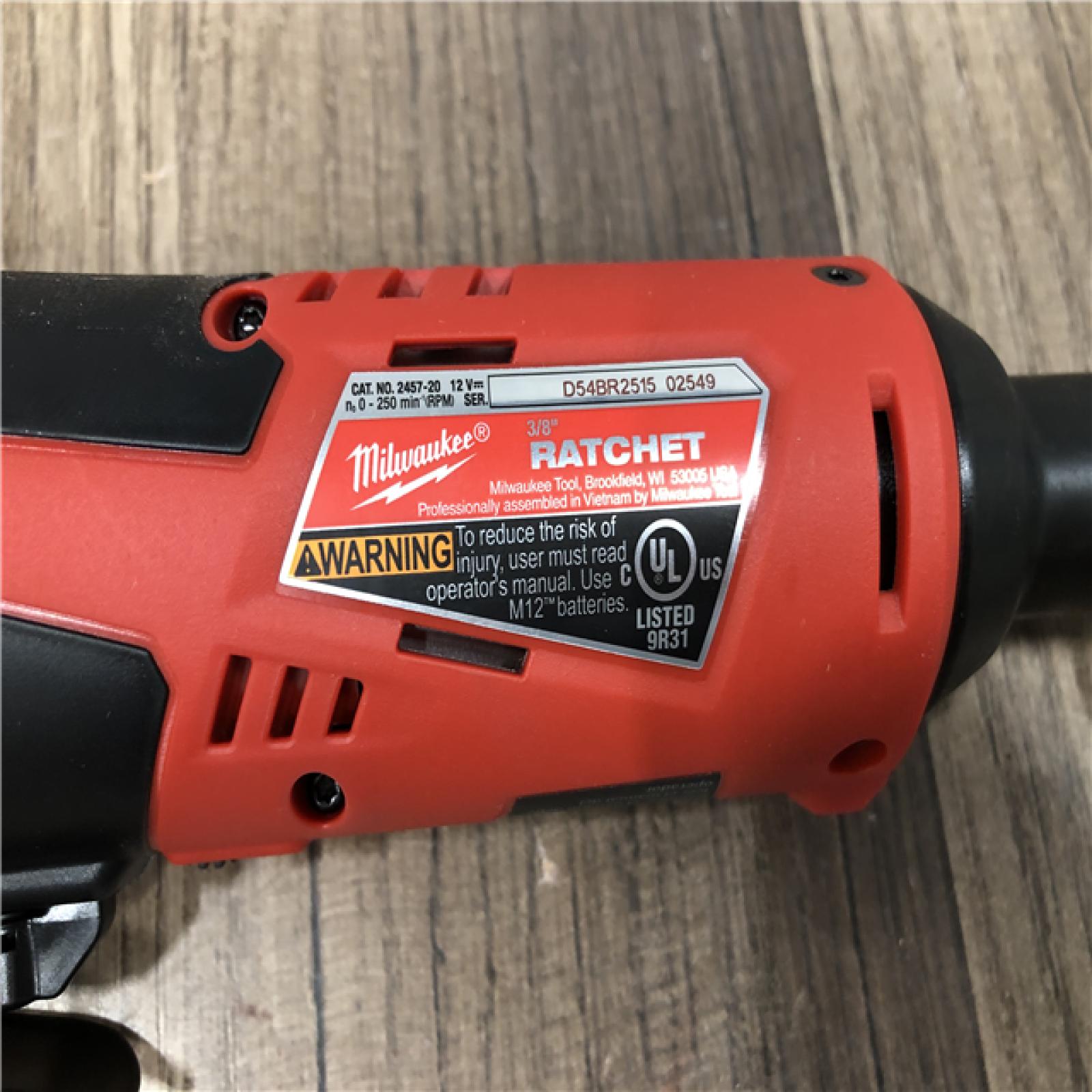 AS-IS Milwaukee 12V Lithium-Ion Cordless 3/8 in. Ratchet (Tool-Only)