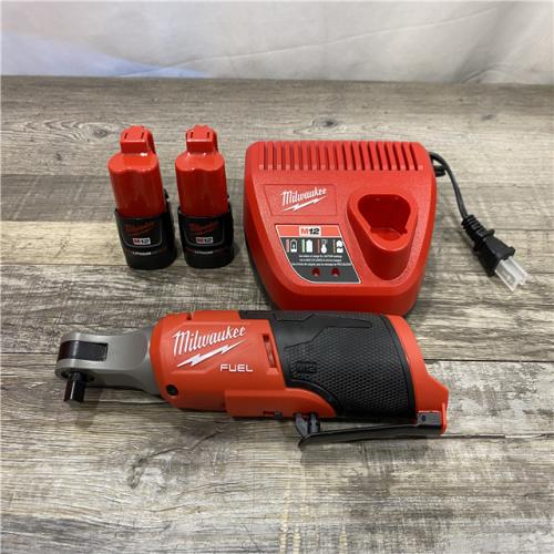 AS-IS Milwaukee FUEL 12V Lithium-Ion Brushless Cordless High Speed 3/8 in. Ratchet Kit
