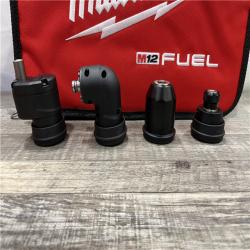 AS-IS Milwaukee FUEL 12V Lithium-Ion Brushless Cordless 4-in-1 Installation 3/8 in. Drill Driver with 4 Tool Head (Tool-Only)