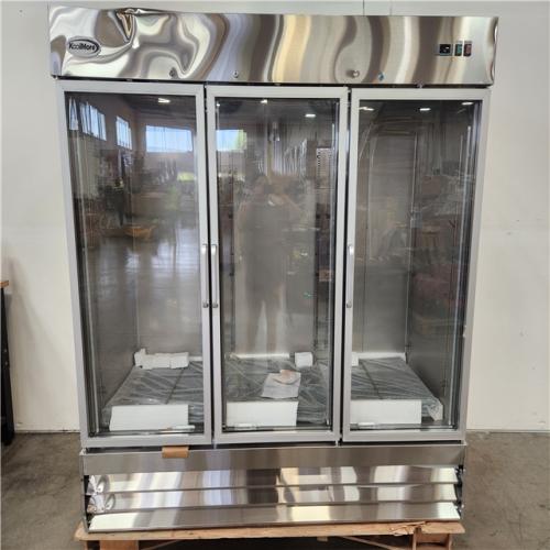 Phoenix Location NEW Koolmore 3 Door Commercial Reach In Refrigerator in Stainless-Steel 81 in. 72 cu. ft(Small Dents)