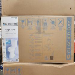 Phoenix Location Glacier Bay 10 inch Rough In Two-Piece 1.28 GPF Single Flush Elongated Toilet in White Seat Included (8 Toilets)