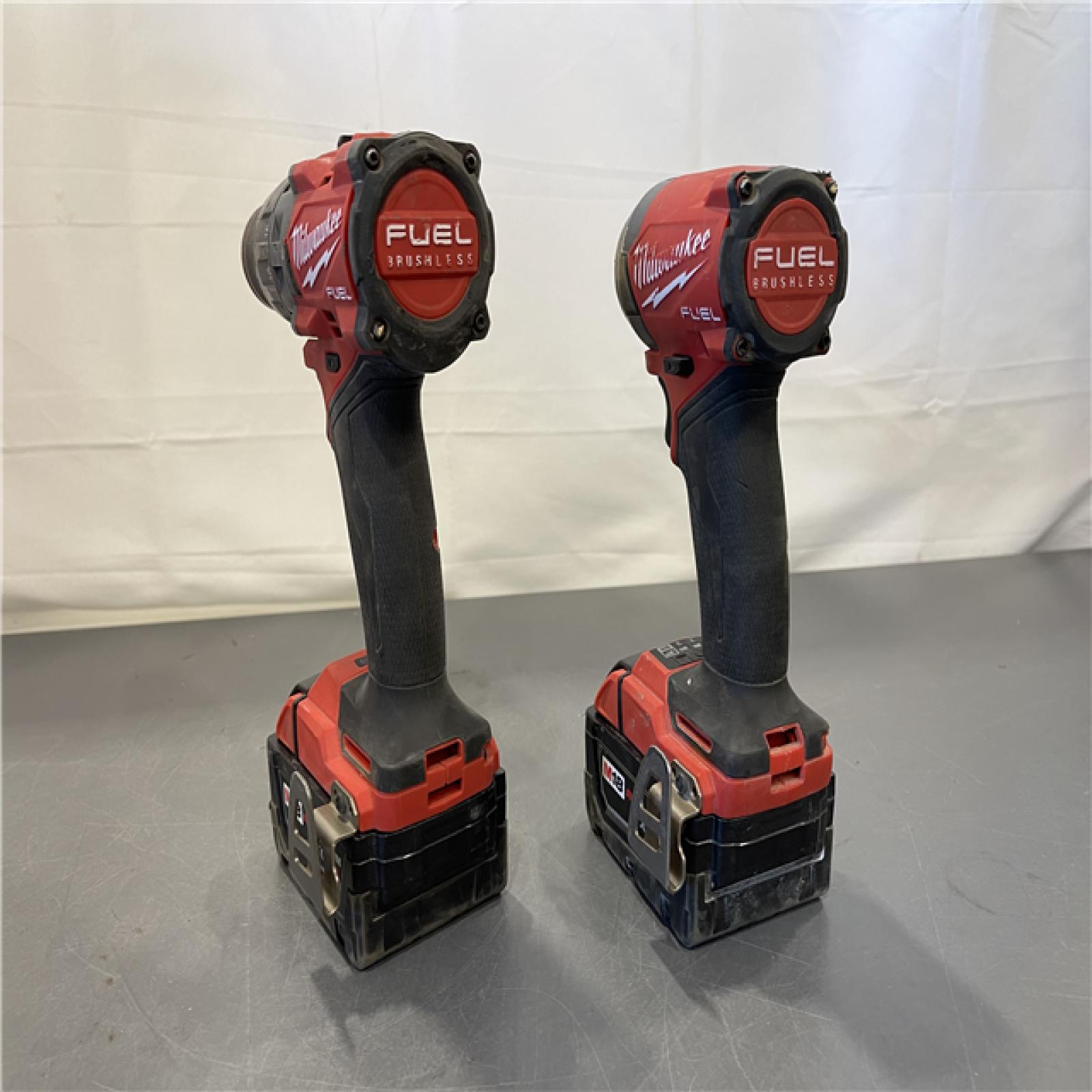AS-IS - MILWAUKEE FUEL 18V Lithium-Ion Brushless Cordless Hammer Drill and Impact Driver Combo Kit